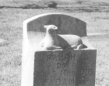 Lamb headstone